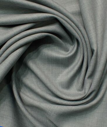 Raymond Men's 25% Wool Super 90's Self Design 3.75 Meter Unstitched Suiting Fabric (Light Worsted Grey)
