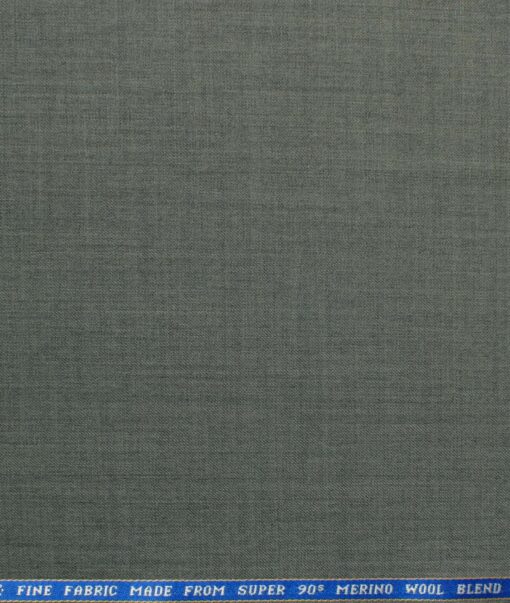 Raymond Men's 25% Wool Super 90's Self Design 3.75 Meter Unstitched Suiting Fabric (Worsted Grey)