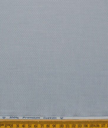 Arvind Men's Premium Cotton Structured 2.25 Meter Unstitched Shirting Fabric (Grey)