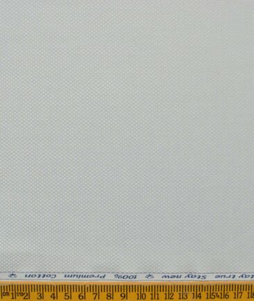 Arvind Men's Premium Cotton Structured 2.25 Meter Unstitched Shirting Fabric (Light Grey)