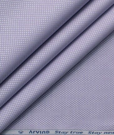 Arvind Men's Premium Cotton Structured 2.25 Meter Unstitched Shirting Fabric (Purple)