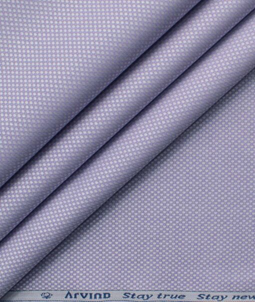 Arvind Men's Premium Cotton Structured 2.25 Meter Unstitched Shirting Fabric (Purple)