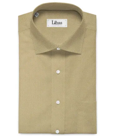 Arvind Men's Premium Cotton Structured 2.25 Meter Unstitched Shirting Fabric (Sand Castle Beige)
