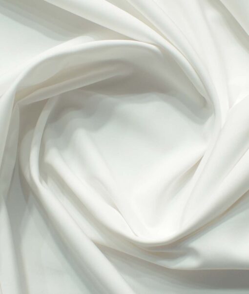 Birla Century Men's 2/120's Giza Cotton Solids 2.25 Meter Unstitched Shirting Fabric (White)