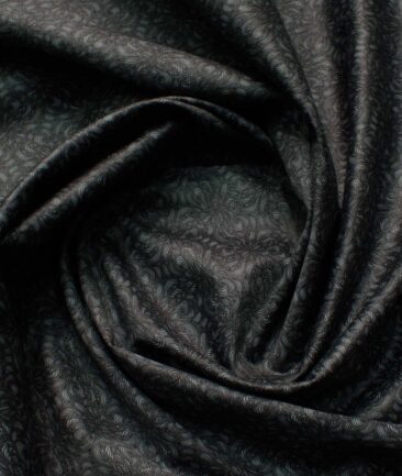 Birla Century Men's Premium Cotton Printed 2.25 Meter Unstitched Shirting Fabric (Dark Grey)