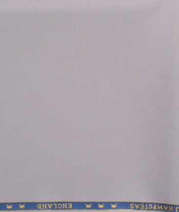 J.Hampstead Men's 60% Wool Super 140's Solids 1.30 Meter Unstitched Trouser Fabric (Light Purple)