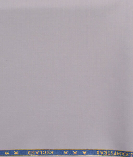J.Hampstead Men's 60% Wool Super 140's Solids 1.30 Meter Unstitched Trouser Fabric (Light Purple)