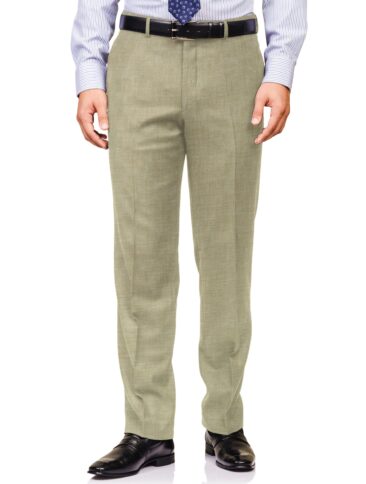 Linen Club Men's 100% Linen 30 LEA Solids 3.75 Meter Unstitched Suiting Fabric (Light Brown)