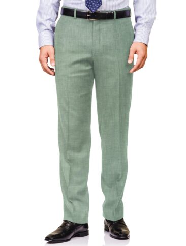 Linen Club Men's 100% Linen 30 LEA Solids 3.75 Meter Unstitched Suiting Fabric (Surf Green)