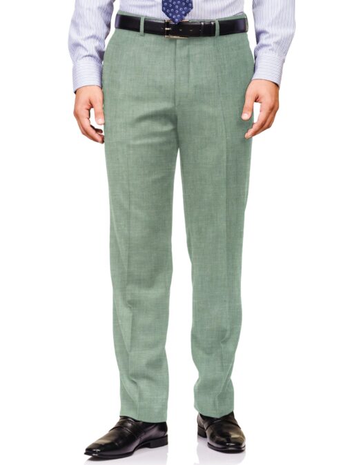 Linen Club Men's 100% Linen 30 LEA Solids 3.75 Meter Unstitched Suiting Fabric (Surf Green)