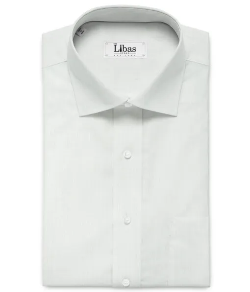 Linen Club Men's Pure Linen 66 LEA Solids 3.50 Meter Unstitched Shirting Fabric (White)