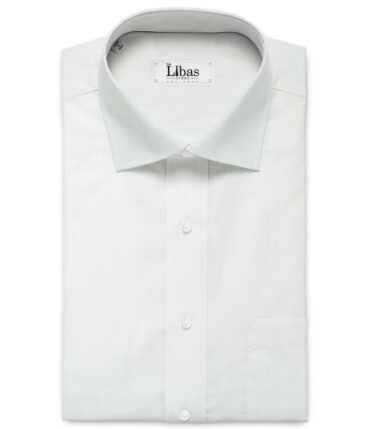 Linen Club Men's Pure Linen 66 LEA Solids 3.50 Meter Unstitched Shirting Fabric (White)