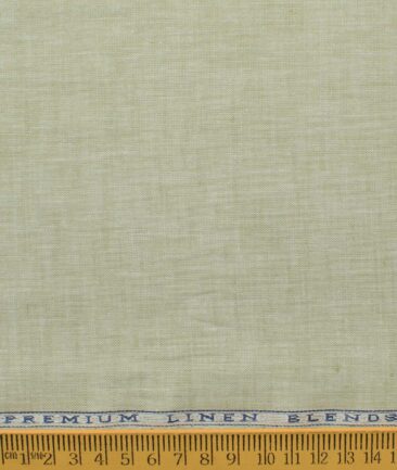 Cavallo by Linen Club Men's Cotton Linen Self Design 2.25 Meter Unstitched Shirting Fabric (Bone Beige)