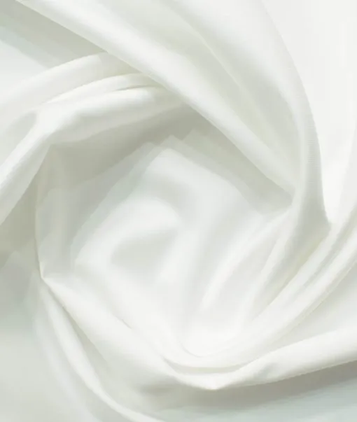 Luthai Men's 2/140's Supima Cotton Solids 2.25 Meter Unstitched Shirting Fabric (White)