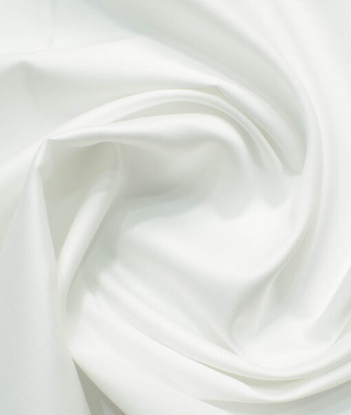 Raymond Men's Egyptian Cotton Solids 3.50 Meter Unstitched Shirting Fabric (White)