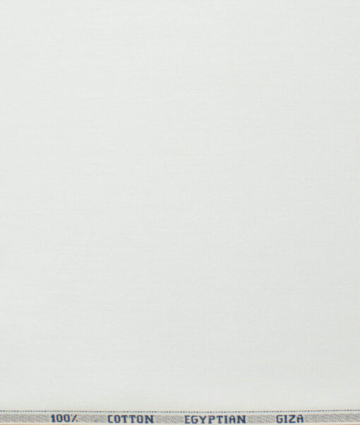 Raymond Men's Egyptian Cotton Solids 3.50 Meter Unstitched Shirting Fabric (White)