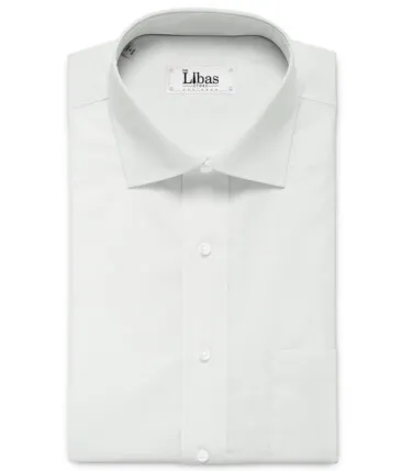Raymond Men's Cotton Solids 3.50 Meter Unstitched Shirting Fabric (White)