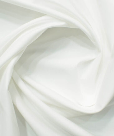 Raymond Men's Cotton Solids 3.50 Meter Unstitched Shirting Fabric (White)