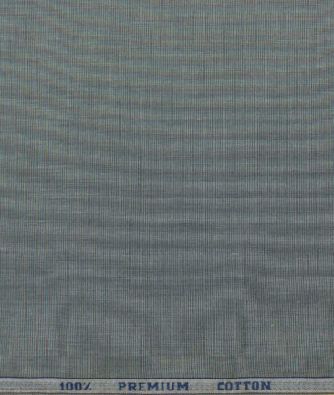 Raymond Men's Premium Cotton Solids 2.25 Meter Unstitched Shirting Fabric (Grey)