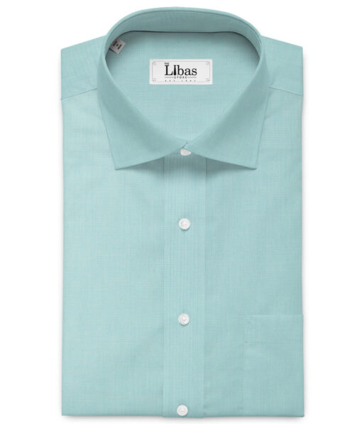 Raymond Men's Premium Cotton Solids 2.25 Meter Unstitched Shirting Fabric (Mint Green)