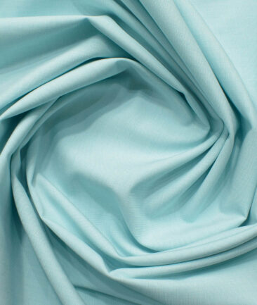 Raymond Men's Premium Cotton Solids 2.25 Meter Unstitched Shirting Fabric (Mint Green)