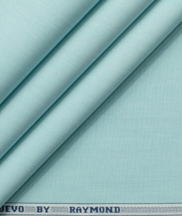 Raymond Men's Premium Cotton Solids 2.25 Meter Unstitched Shirting Fabric (Mint Green)