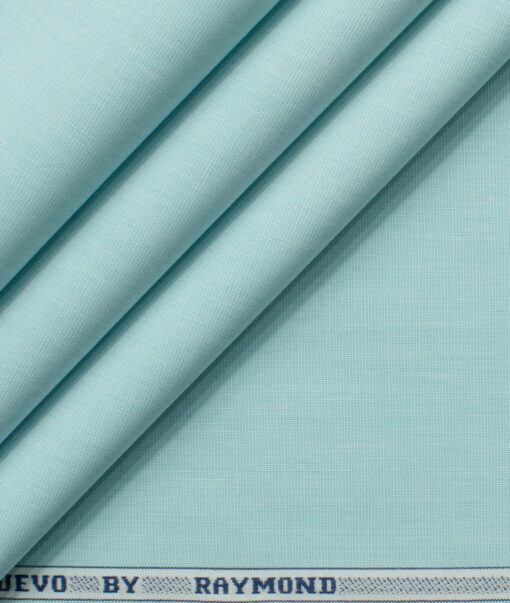 Raymond Men's Premium Cotton Solids 2.25 Meter Unstitched Shirting Fabric (Mint Green)