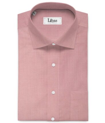 Cadini Men's Bamboo Wrinkle Resistant Solids 2.25 Meter Unstitched Shirting Fabric (Rose Pink)