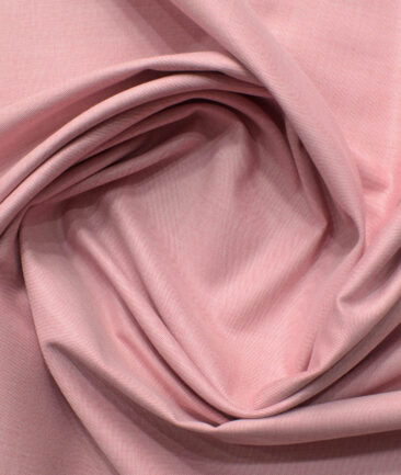 Cadini Men's Bamboo Wrinkle Resistant Solids 2.25 Meter Unstitched Shirting Fabric (Rose Pink)