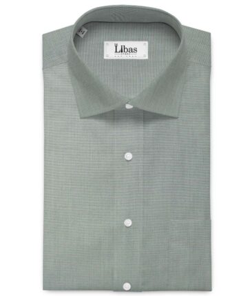 Cadini Men's Bamboo Wrinkle Resistant Solids 2.25 Meter Unstitched Shirting Fabric (Silver Grey)