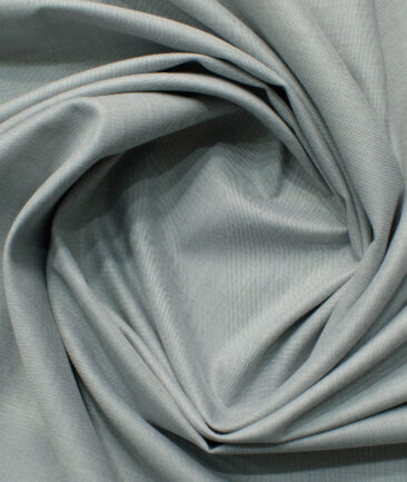 Cadini Men's Bamboo Wrinkle Resistant Solids 2.25 Meter Unstitched Shirting Fabric (Silver Grey)
