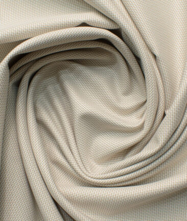 Cadini Italy Men's Polyester Viscose  Structured 3.75 Meter Unstitched Suiting Fabric (Beige)