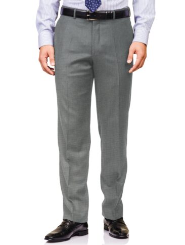 Cadini Italy Men's Polyester Viscose  Structured 3.75 Meter Unstitched Suiting Fabric (Grey)