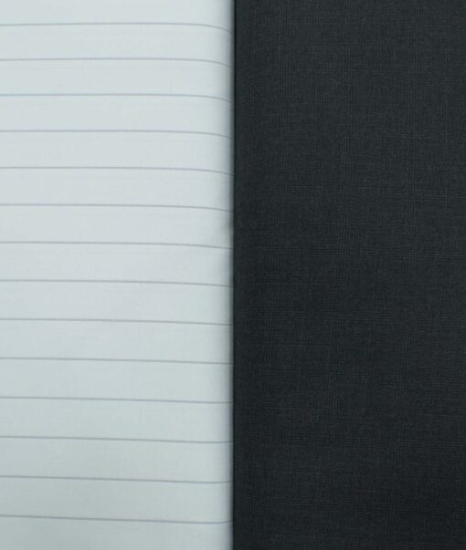 Combo of Unstitched Mafatlal Light Grey Poly Cotton Shirt Fabric and Raymond Dark Grey Polyester Viscose Trouser Fabric