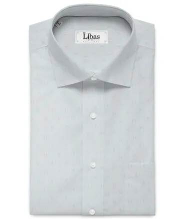 Siyaram's Men's Bamboo Wrinkle Resistant Self Design 2.25 Meter Unstitched Shirting Fabric (Sky Blue)