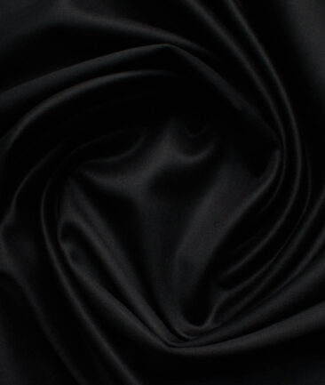 Absoluto Men's Terry Rayon  Solids  Unstitched Suiting Fabric (Black)