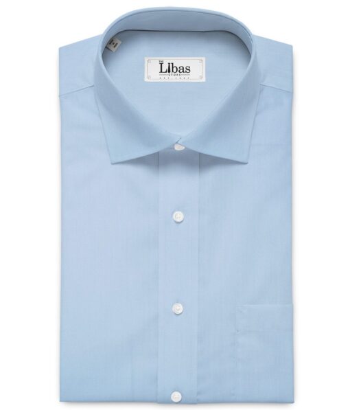 Birla Century Men's 70's Giza Cotton Solids  Unstitched Shirting Fabric (Sky Blue)