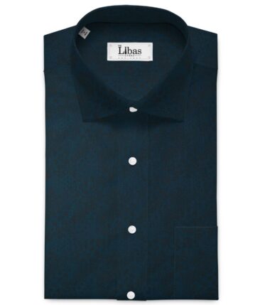 Canetti by Cadini Italy Men's Premium Cotton Printed  Unstitched Shirting Fabric (Dark Ocean Blue)