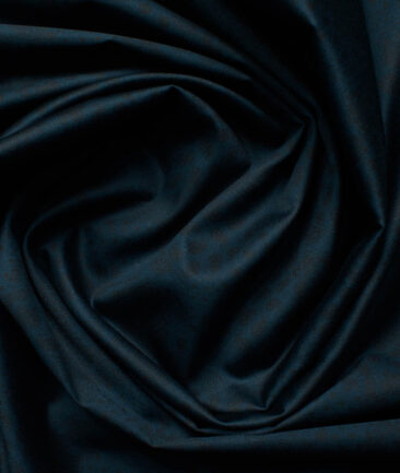 Canetti by Cadini Italy Men's Premium Cotton Printed  Unstitched Shirting Fabric (Dark Ocean Blue)
