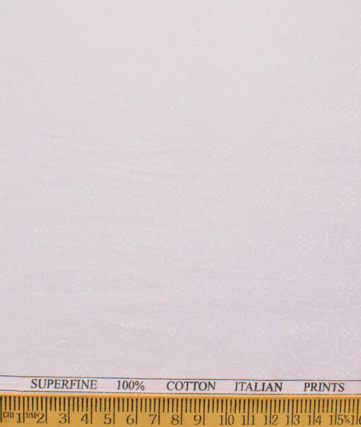 Canetti by Cadini Italy Men's Premium Cotton Printed  Unstitched Shirting Fabric (Pink)