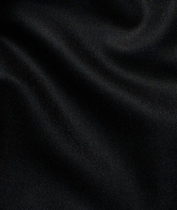 Italian Channel Men's Terry Rayon  Self Design  Unstitched Suiting Fabric (Jet Black)