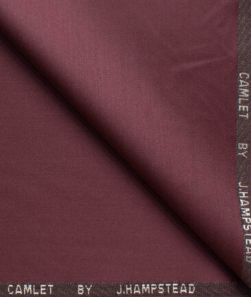 J.Hampstead Men's Terry Rayon  Solids  Unstitched Suiting Fabric (Boysenberry Pink)