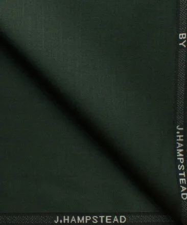 J.Hampstead Men's Terry Rayon  Solids  Unstitched Suiting Fabric (Dark Pine Green)