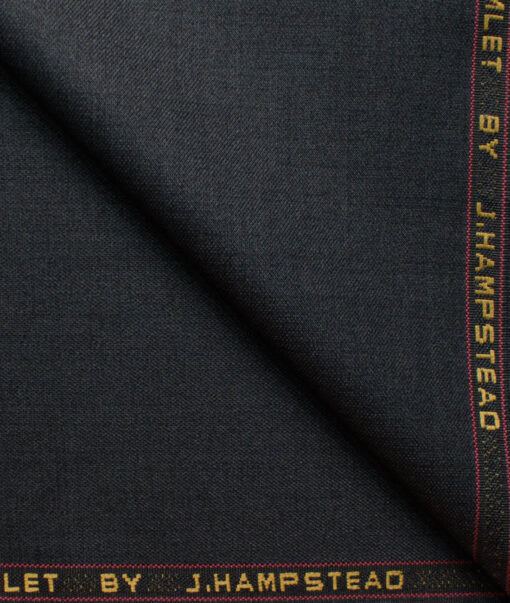 J.Hampstead Men's Terry Rayon  Self Design  Unstitched Suiting Fabric (Lead Grey)