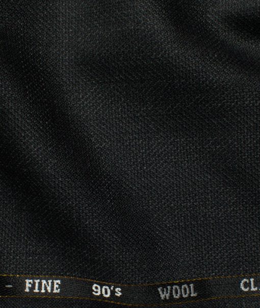 J.Hampstead Men's 35% Wool Super 90's Checks  Unstitched Suiting Fabric (Blackish Grey)