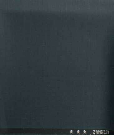 J.Hampstead Men's 60% Wool Super 140's Solids  Unstitched Trouser Fabric (Slate Grey)