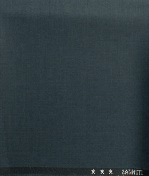 J.Hampstead Men's 60% Wool Super 140's Solids  Unstitched Trouser Fabric (Slate Grey)