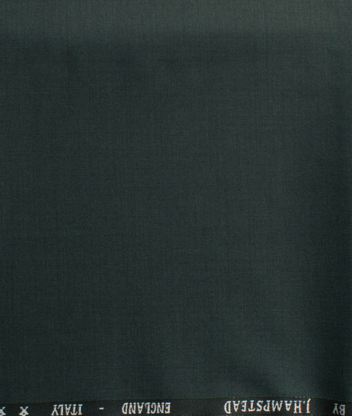 J.Hampstead Men's 60% Wool Super 140's Solids  Unstitched Trouser Fabric (Seaweed Green)