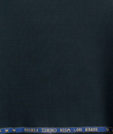 J.Hampstead Men's 60% Wool Super 130's Structured  Unstitched Trouser Fabric (Dark Sea Green)