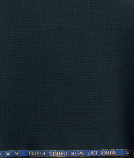 J.Hampstead Men's 60% Wool Super 130's Structured  Unstitched Trouser Fabric (Dark Sea Green)
